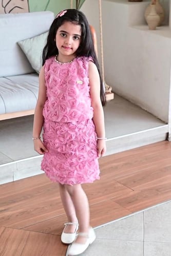 طقم سهرة بناتي مورد S01061