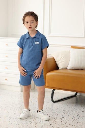 شورت ولادي ازرق 4123