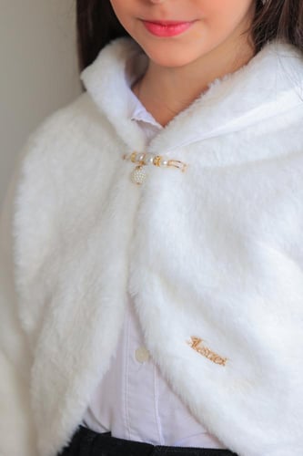 جاكيت بناتي اللون ابيض 11J