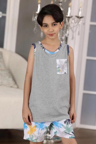 طقم ترنج اطفال رمادي كت 2925