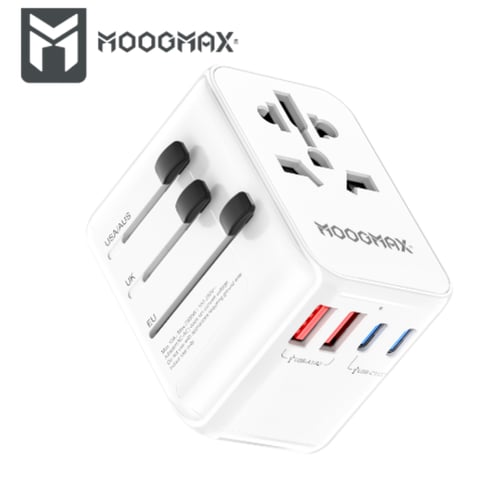 محول سفر عالمي MOOGMAX بقدرة 100 واط – منافذ متعدد...