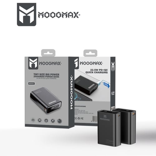 MOOGMAX شاحن متنقل بقوة 20الف 22.5W اسود