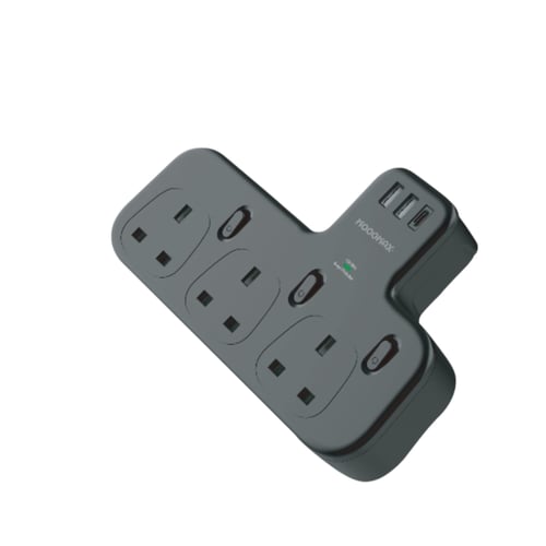 وصلة كهرباء MOOGMAX أصلية مع USB – 6 في 1 – حماية...