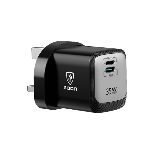 شاحن جداري SPON 35 واط – محول شحن USB-C وUSB متعدد...