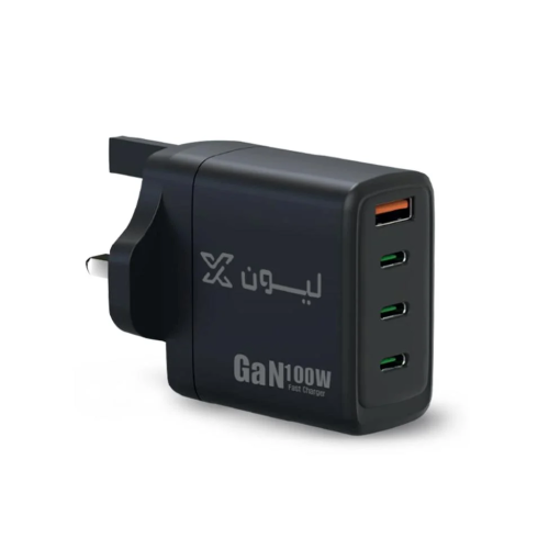 شاحن جداري ليون اكس 100 واط 3 منفذ PD+ منفذ USB