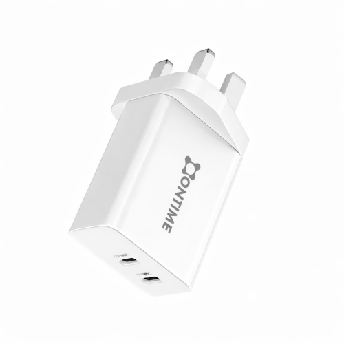 شاحن حائط ONTIME بقوة 40 واط بمنفذين USB-C – شحن س...