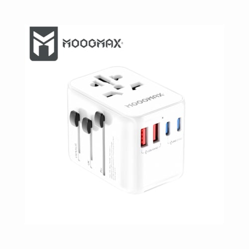 محول سفر عالمي MOOGMAX بقدرة 100 واط – منافذ متعدد...