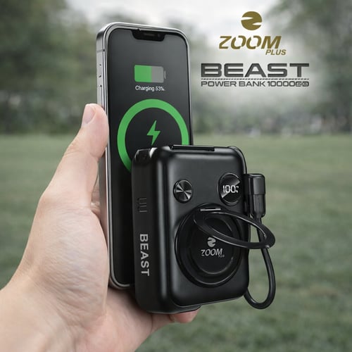 Zoom Plus BEAST Power Bank 10000mAh – شحن سريع 22....
