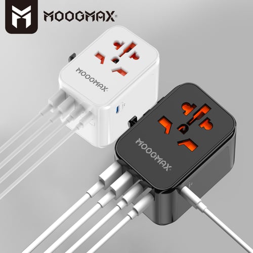 محول سفر عالمي MOOGMAX بقدرة 100 واط – منافذ متعدد...