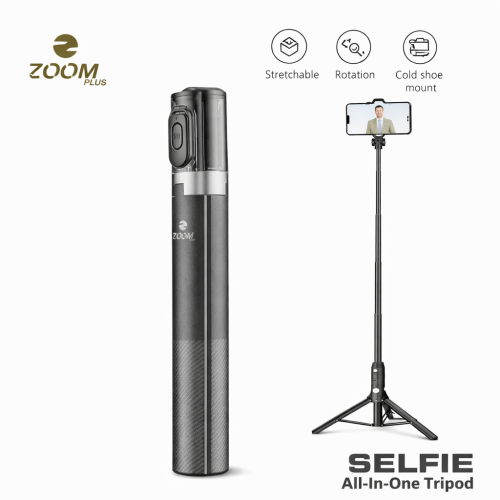 عصا سيلفي + حامل ثلاثي Zoom Plus – SELFIE Tilt Lif...