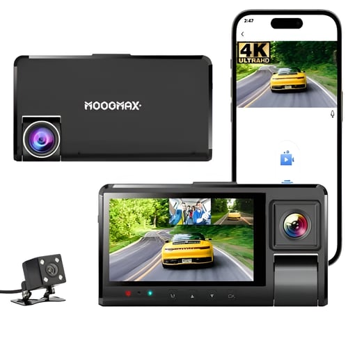 داش كام 4K واي فاي ثلاث كاميرات MOOGMAX MX-DR007 –...
