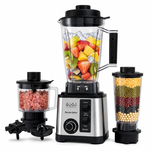 خلاط Silver Crest الاحترافي 6 في 1 سعة 3 لتر مع مط...