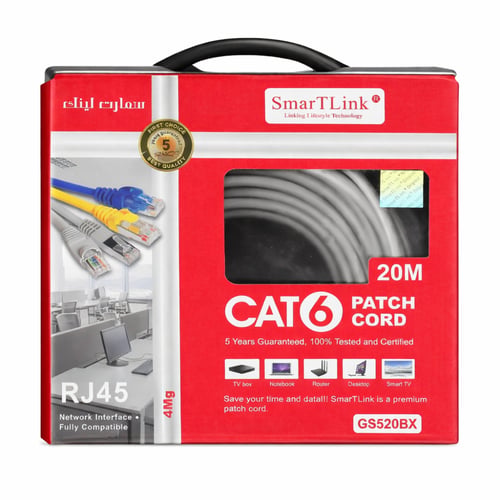 كيبل شبكة CAT6 RJ45 من SmarTLink – أطوال متعددة لا...