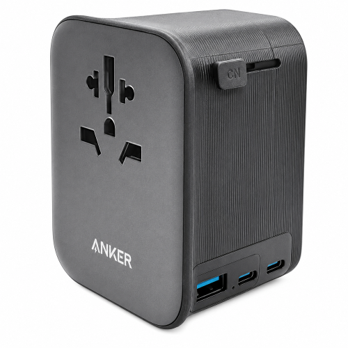 محول سفر عالمي أنكر Nano ‏4 في 1 بقوة 65 واط USB-C...
