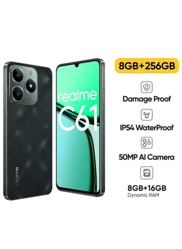 هاتف C61 ثنائي الشريحة باللون الأخضر الداكن، ذاكرة...
