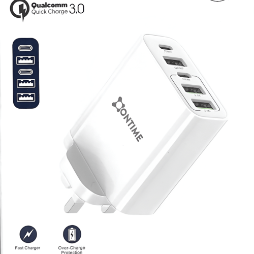 شاحن جداري ONTIME فائق السرعة 90 واط – Type-C PD +...