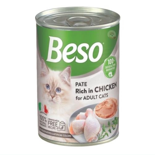 معلبات باتيه بالدجاج للقطط البالغة 400 غ بيسو طعام...