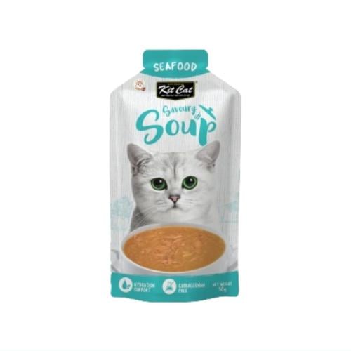 كت كات أظرف شوربة لذيذة بنكهة المأكولات البحرية -...