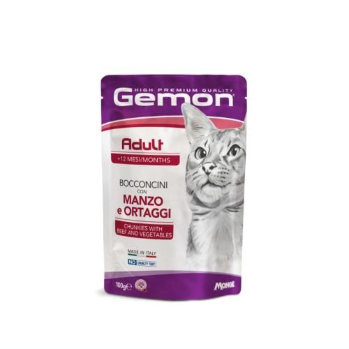 أظرف الدجاج مع اللحم والخضار للقطط البالغة 100 غ ج...