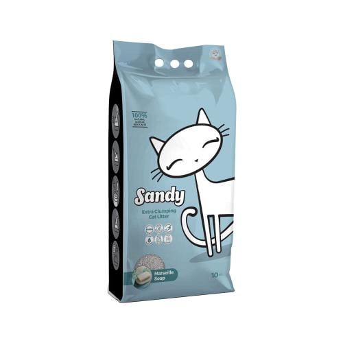 ساندي رمل للقطط - برائحة صابون مارسيليا 10 كغ
