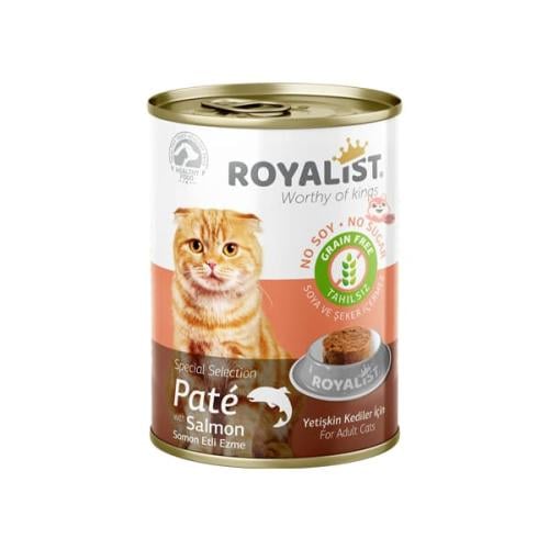 روياليست طعام رطب للقطط البالغة باتيه بطعم السلمون...