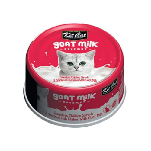 كت كات معلبات شرائح الدجاج مع السمك المدخن وحليب ا...