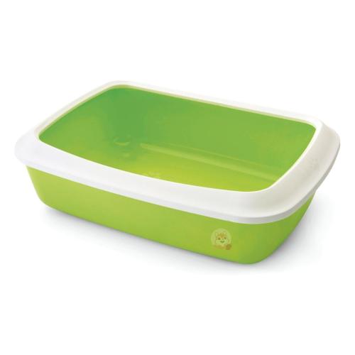 صندوق فضلات رمل مفتوح واسع بلون أخضر 50 سم من سافي...