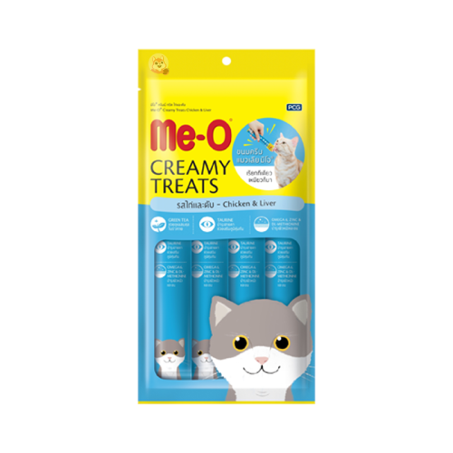 مي-أو مكافآت كريمية الدجاج والكبد 4*15 غ