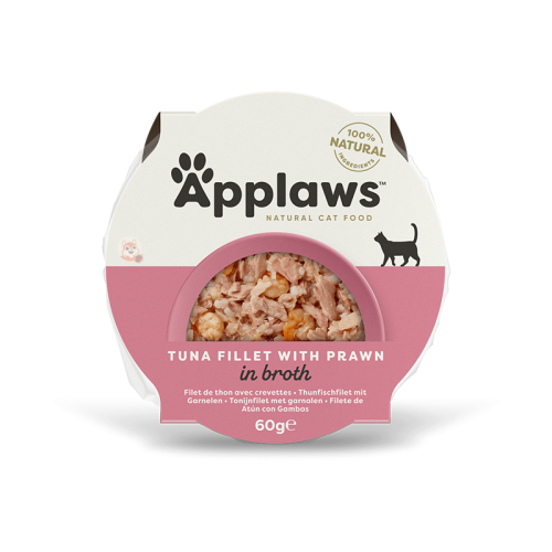 صحون فيلية التونة مع الجمبري للقطط للقطط 60 غ أبلا...