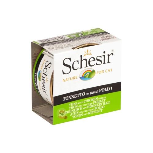 شيزر تونة مع شرائح الدجاج - طعام رطب للقطط - 85 غر...