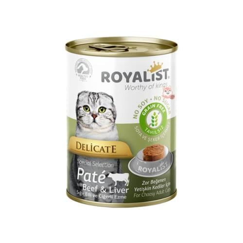 روياليست طعام رطب للقطط البالغة باتيه ديلكيت بطعم...