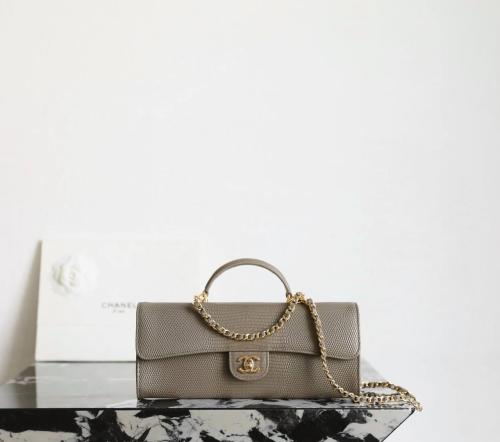 شنطه شانيل Chanel Lizard Print Chain Clutch