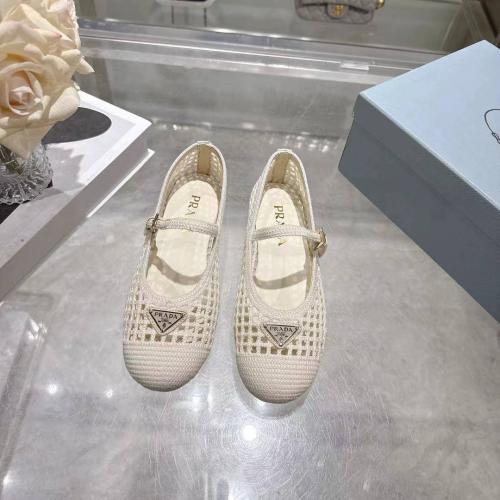 حذاء برادا فلات Prada 2026 New Knitted Mesh Openwork Casual Shoes