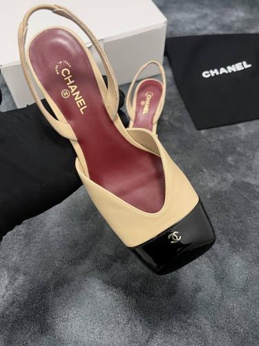 حذاء شانيل Chanel 26Sslingba Square Toe High Heels
