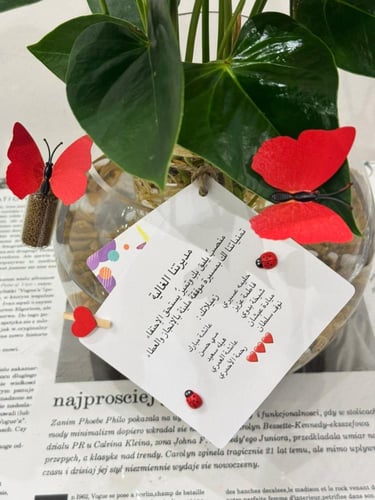 نبتة أنثوريوم مع سمكة الفايتر لمسة هدوء بكل ركن مع...