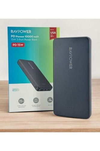 راف باور بطارية متنقلة 10 الف بمخرجين PD-USB