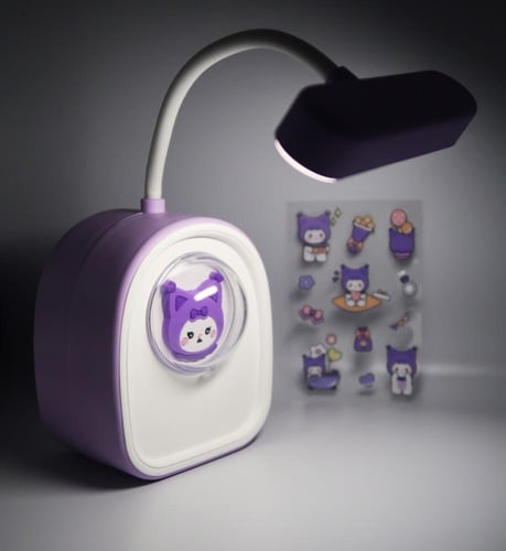 مصباح مكتبي على شكل kuromi إبداعي قابلة للشحن مع م...