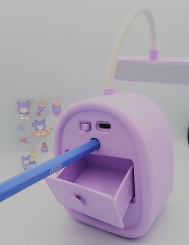 مصباح مكتبي على شكل kuromi إبداعي قابلة للشحن مع م...