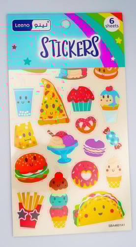 مجموعة ملصقات 6 اوراق بشكلين مختلفين