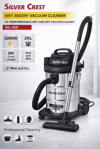 Wet and dry electric vacuum cleaner Silver Crest –...