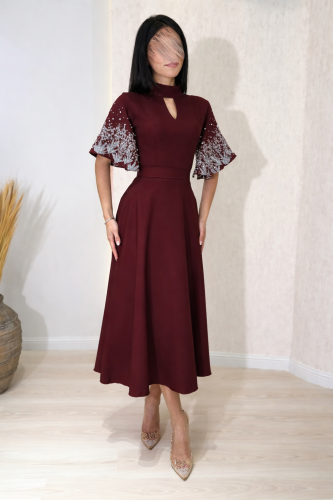 فستان عيد قماش ياربي نقشه كمبيوتر