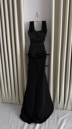 فستان سهرة تل مطرز يدوي مع باربي