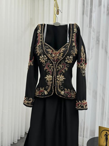 فستان سهرة تطريز يدوي