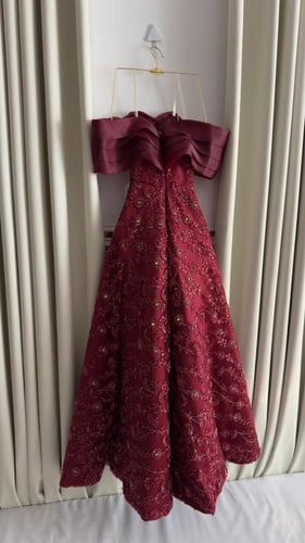 فستان سهرة كلفه خرز صدريه اورجينزا