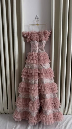 فستان سهرة كلفة لول مع تل ناعم