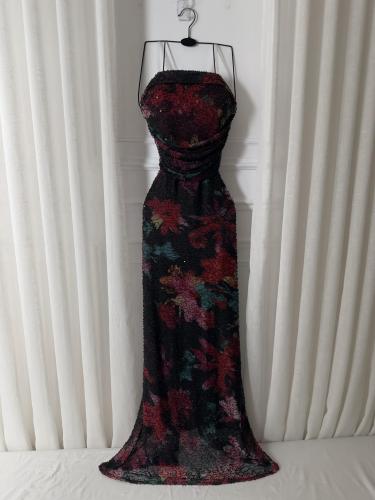 فستان سهره مشجر كلفه تطريز