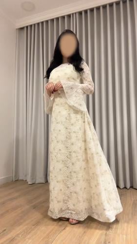 فستان عيد دانتيل مشجر