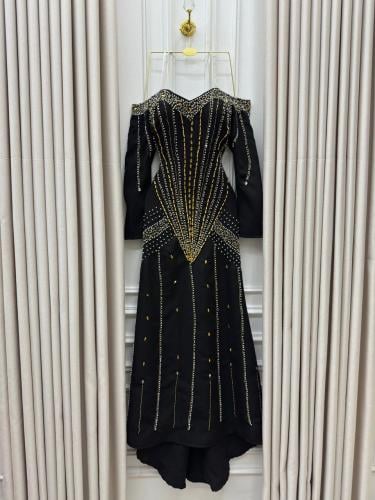 فستان سهرة مطرز يدوي