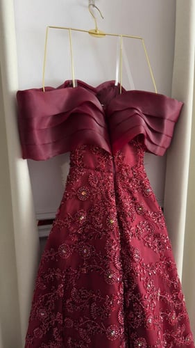 فستان سهرة كلفه خرز صدريه اورجينزا