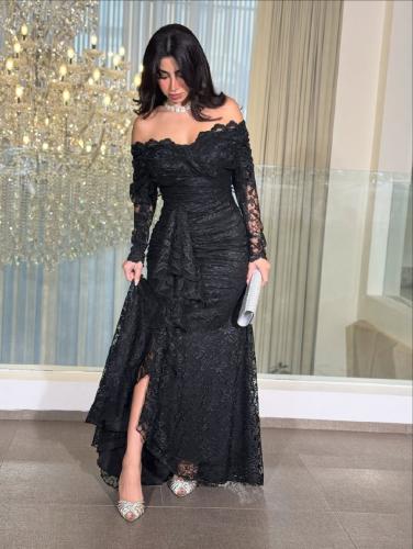 فستان العيد دانتيل فرنسي